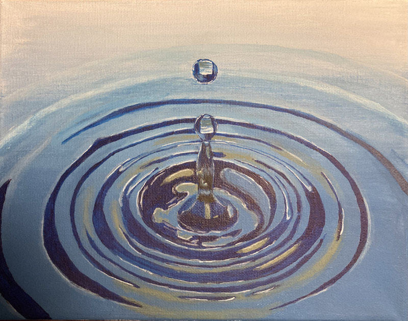 a water ripple painting