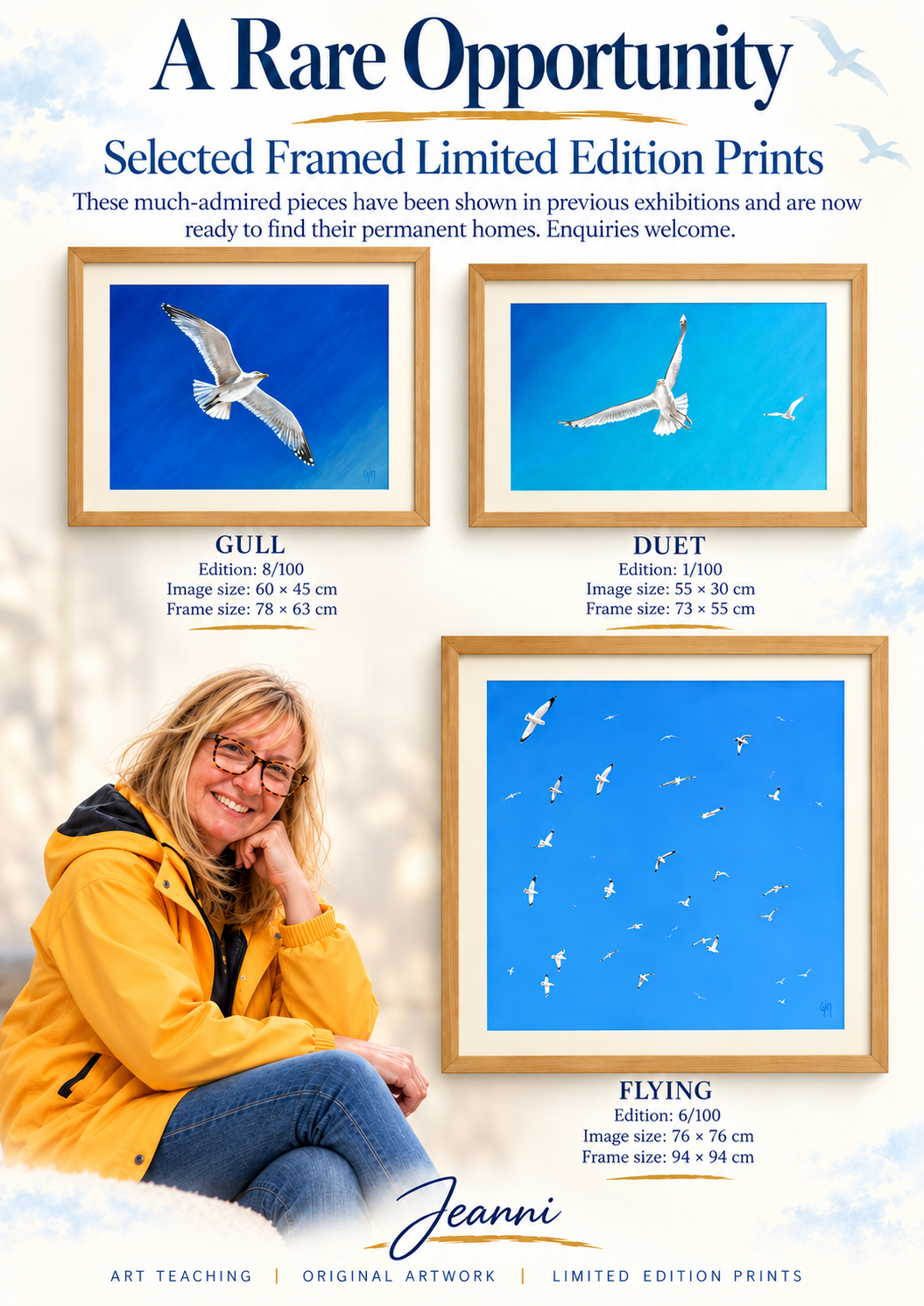 Framed Cornish Seagull Art Prints | Limited Editions