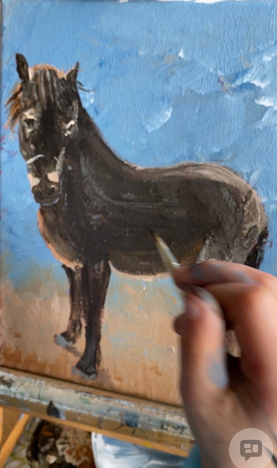9-Year-Old Paints Horse in Cornwall Art Lesson