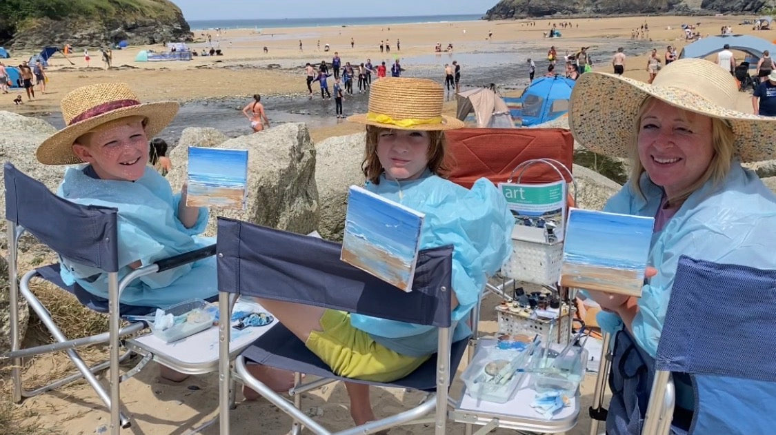 Family Art Lessons in Mawgan Porth, Cornwall
