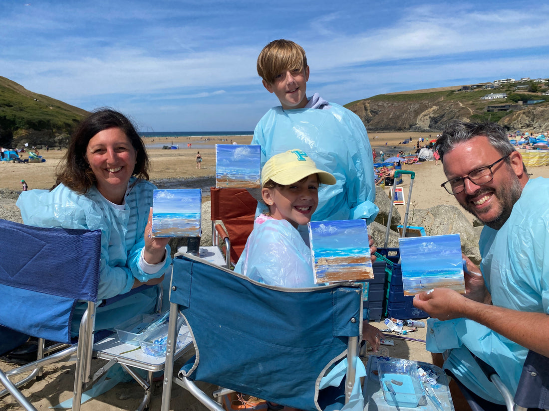Family Art Lessons in Mawgan Porth, Cornwall
