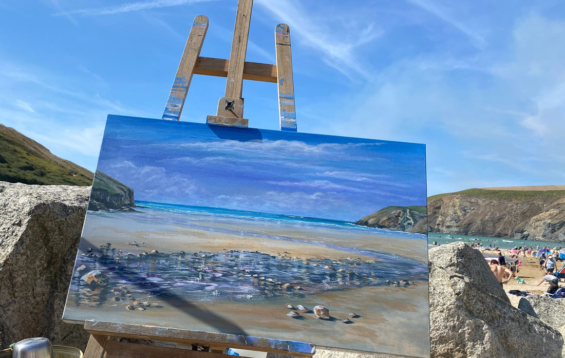 Painting at Mawgan Porth | Cornish Artist
