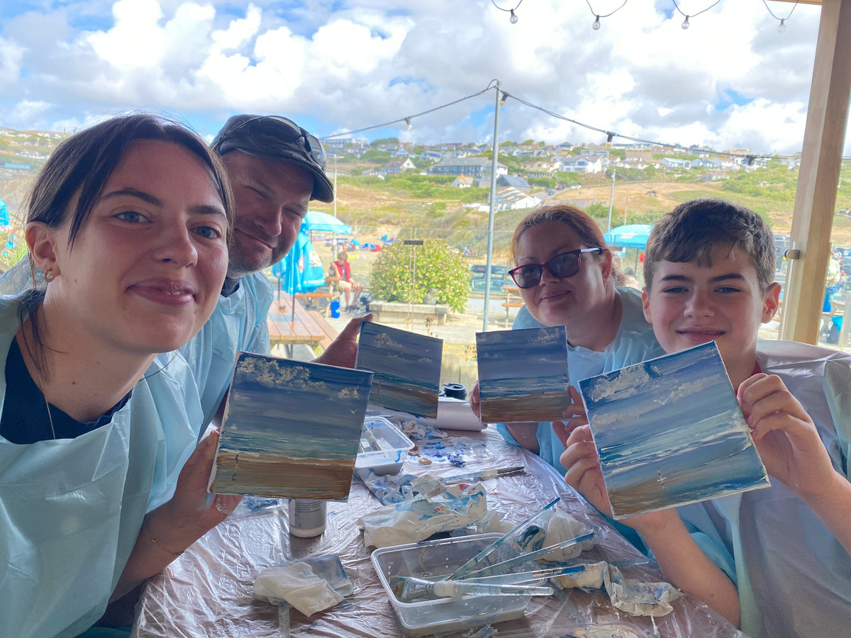A Rainy Day Art Lesson in Mawgan Porth