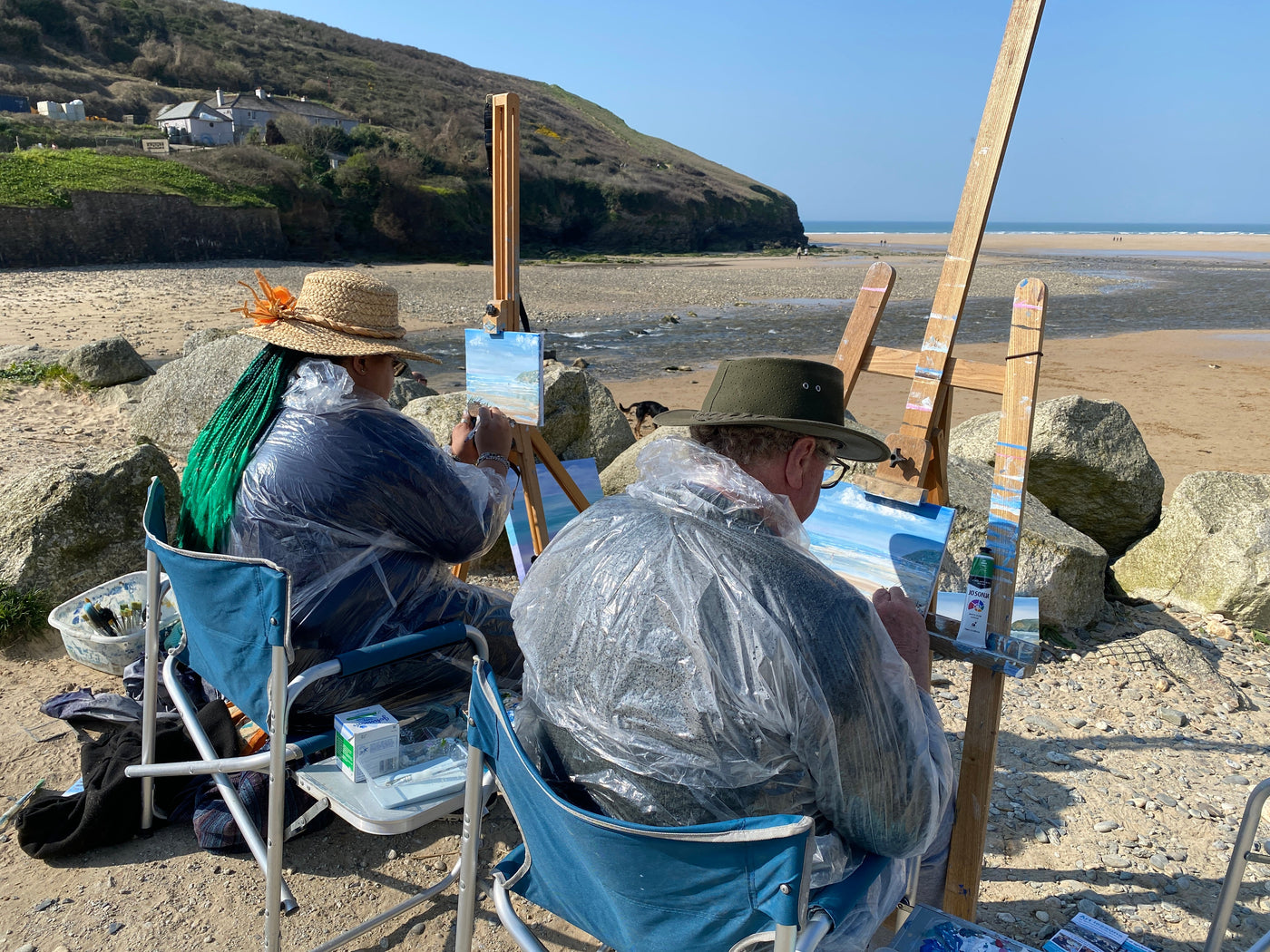 Painting Mawgan Porth Beach