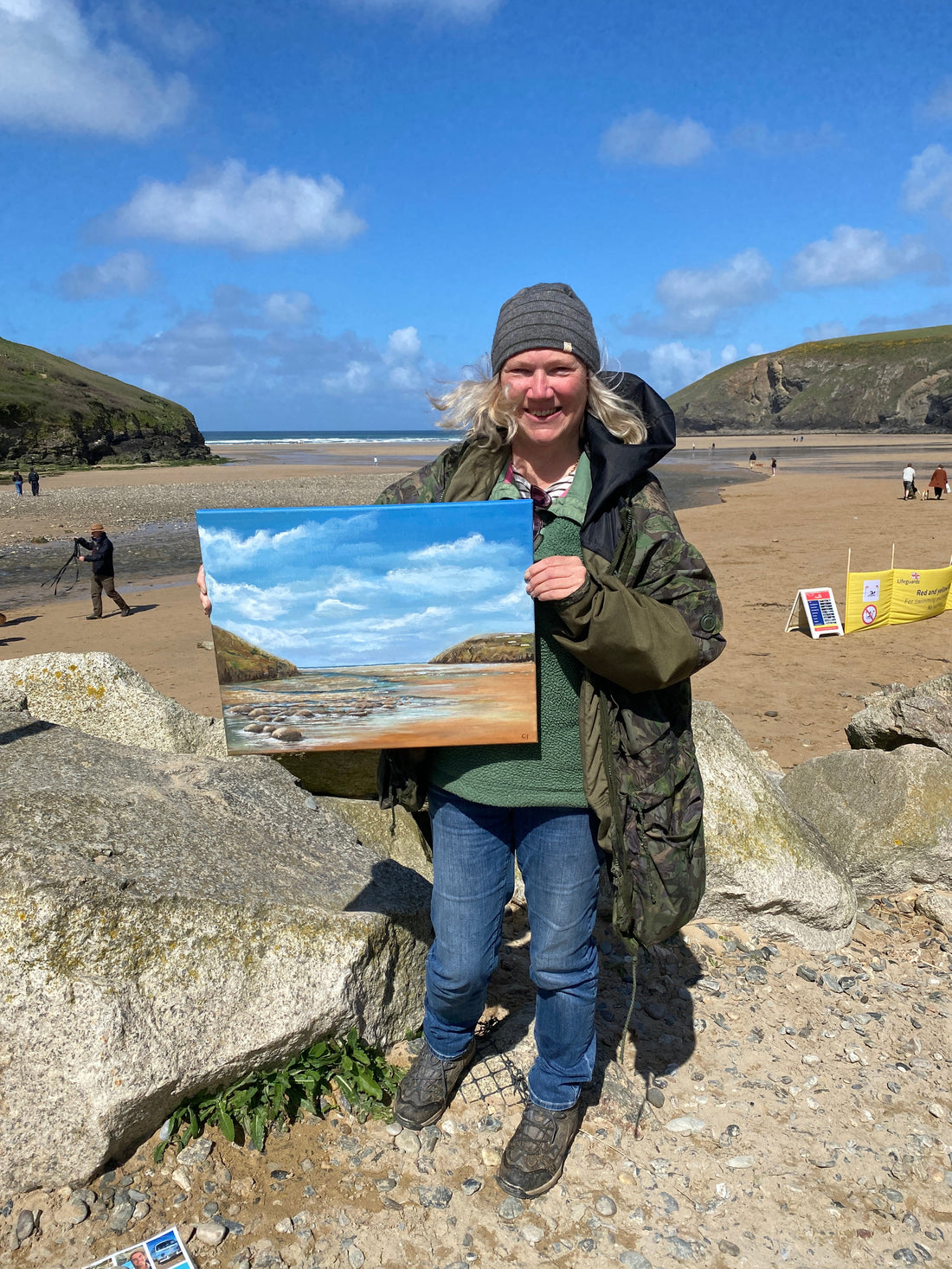 Mawgan Porth Painting by an Art Student
