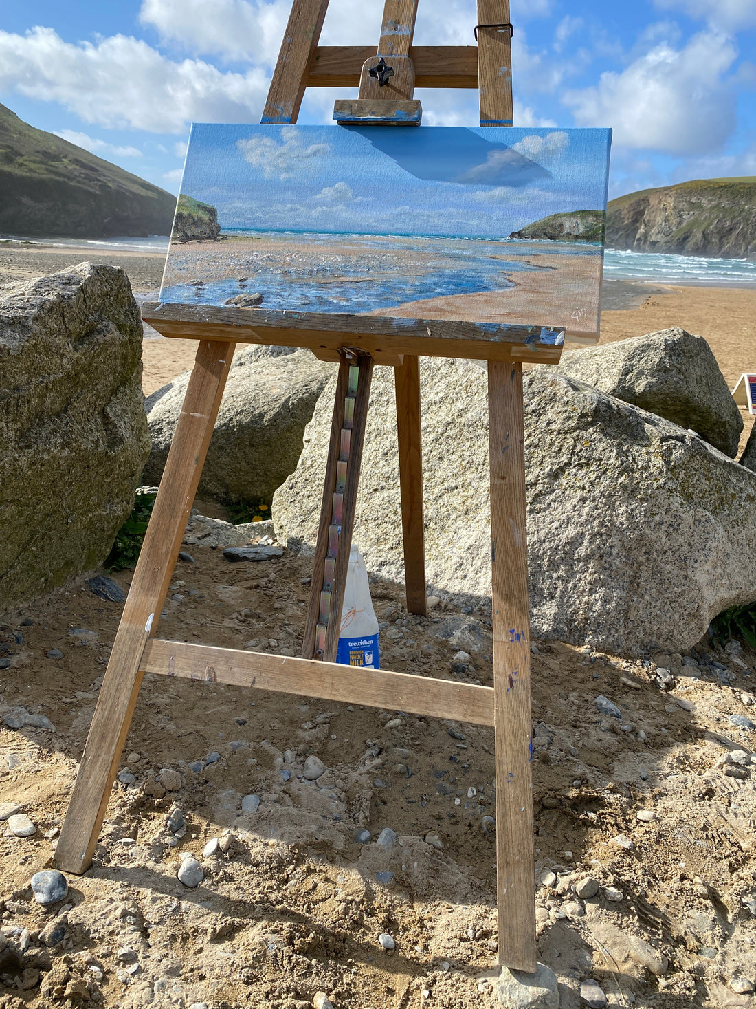 Painting Mawgan Porth Beach