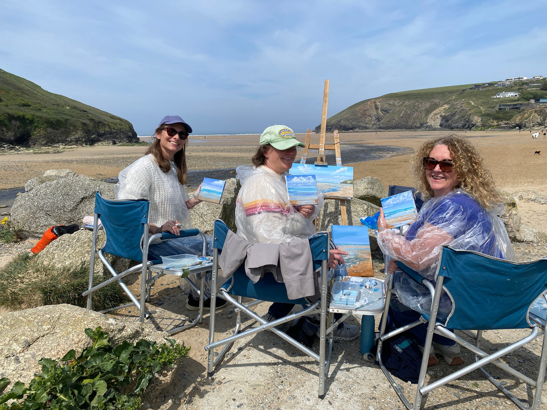 Beach Art Lessons Cornwall