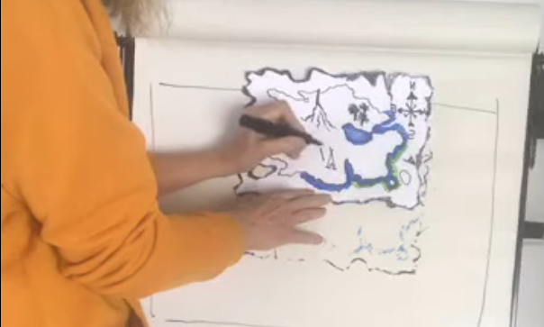 Treasure Map fun on a wet day