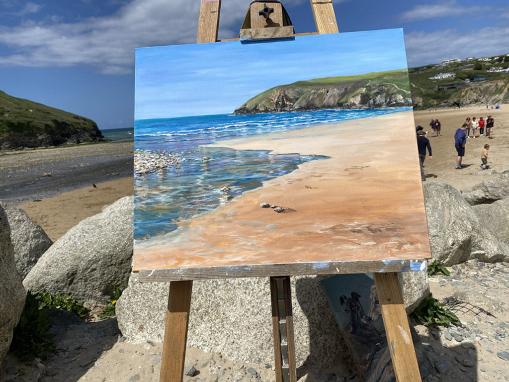 Blown away at Mawgan Porth…