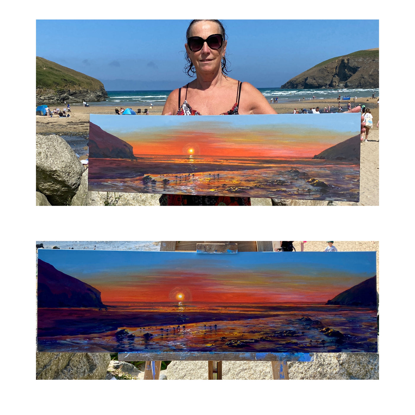 Mawgan Porth Sunset Painting Sold