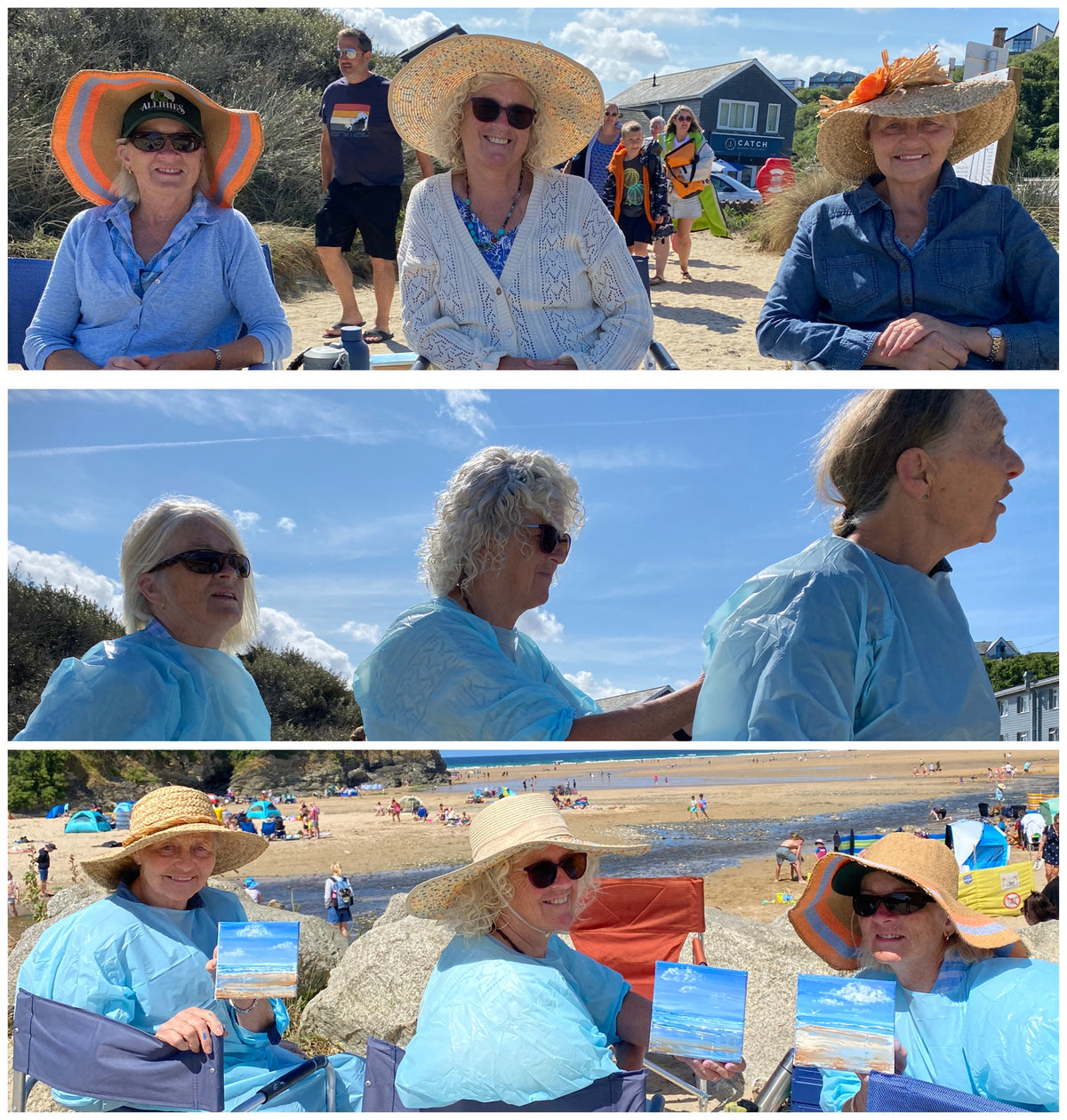 Before, During and After Painting at Mawgan Porth