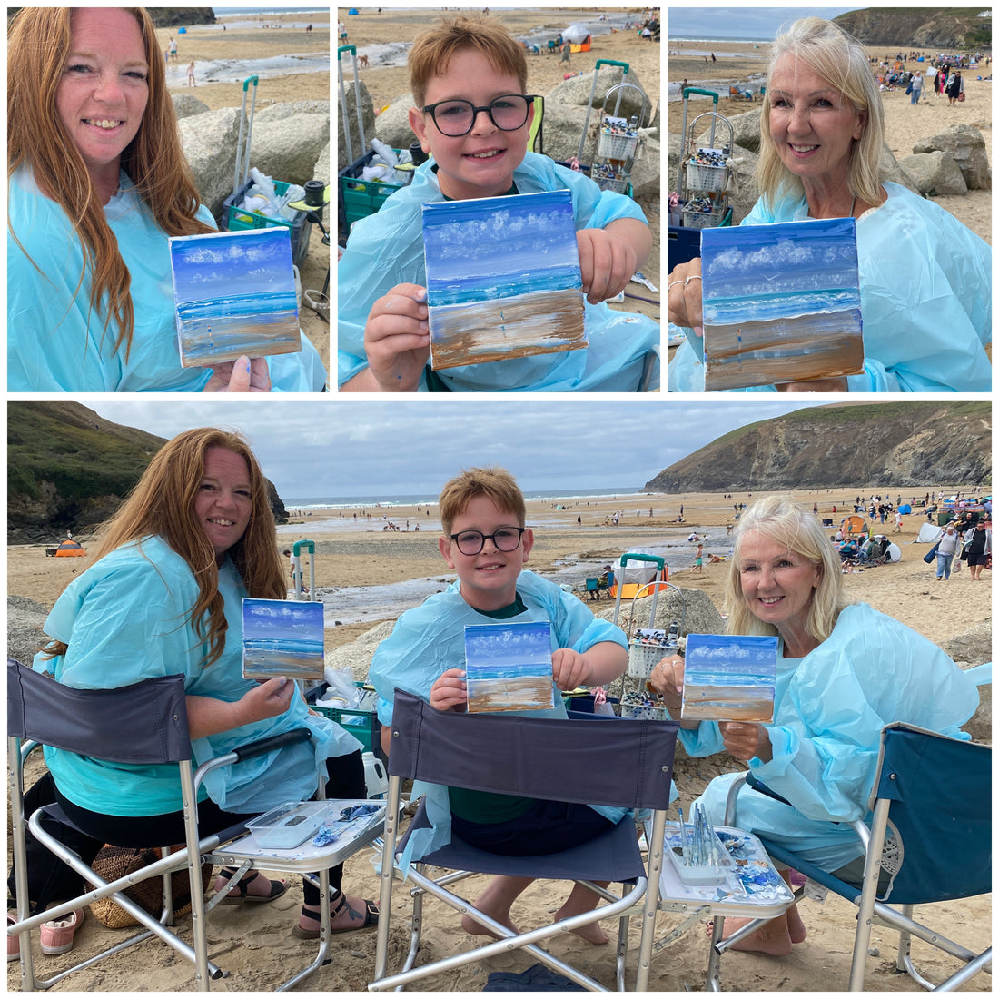 Family Art Lessons at Mawgan Porth Cornwall