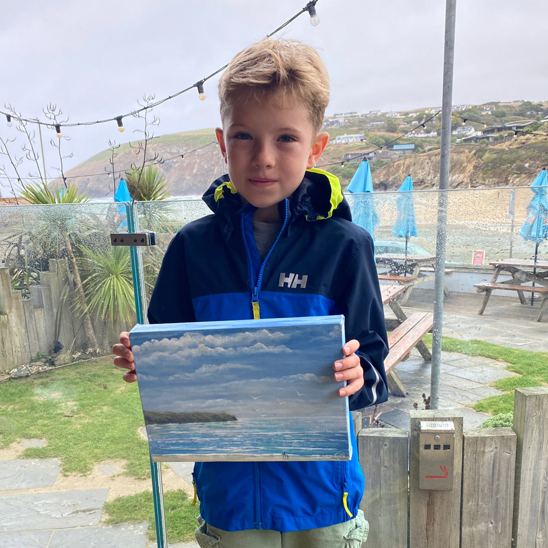 Young Art Collector at Mawgan Porth, Cornwall