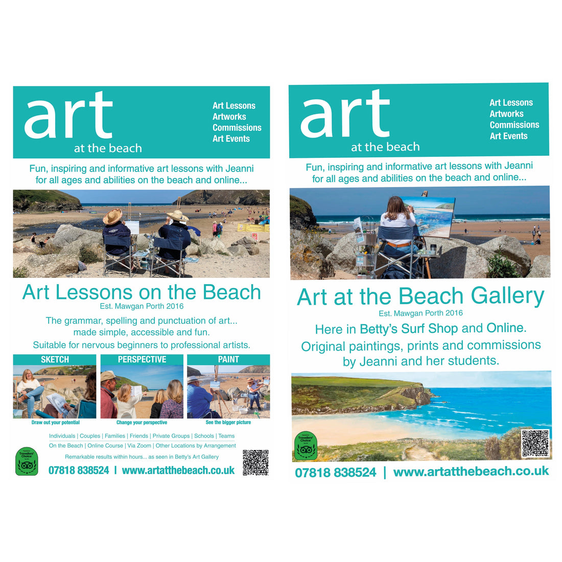 Art At The Beach Mawgan Porth Signs