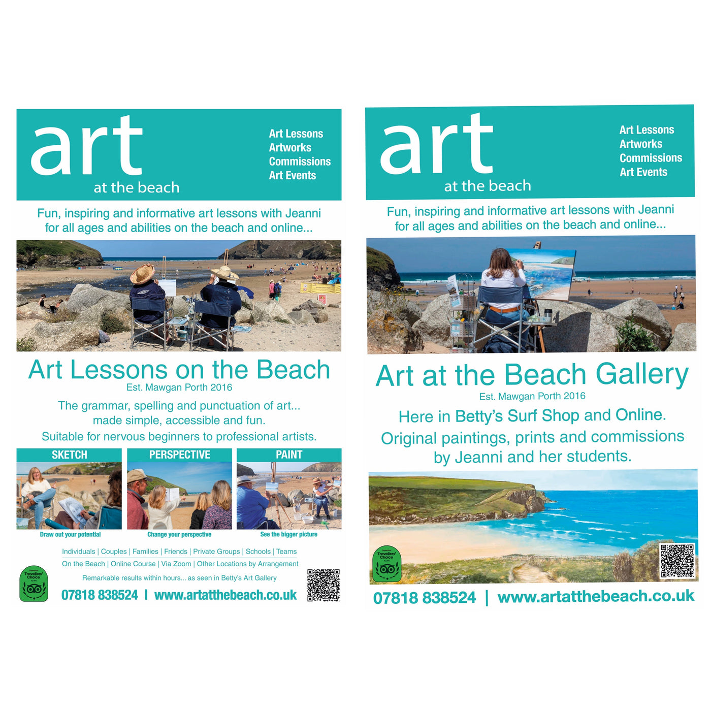 Art At The Beach Mawgan Porth Signs