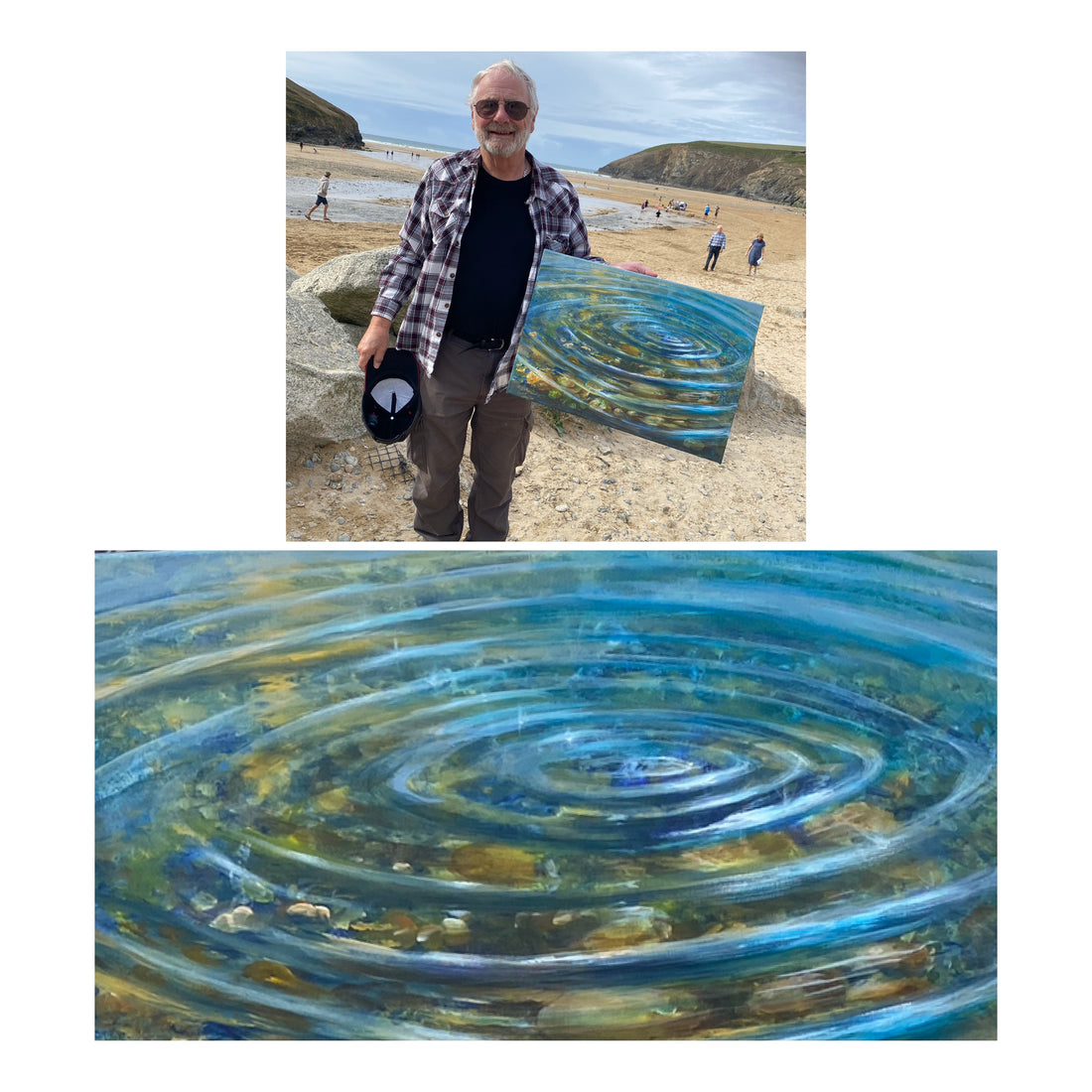Pebbles in the Stream | Mawgan Porth Cornwall Art