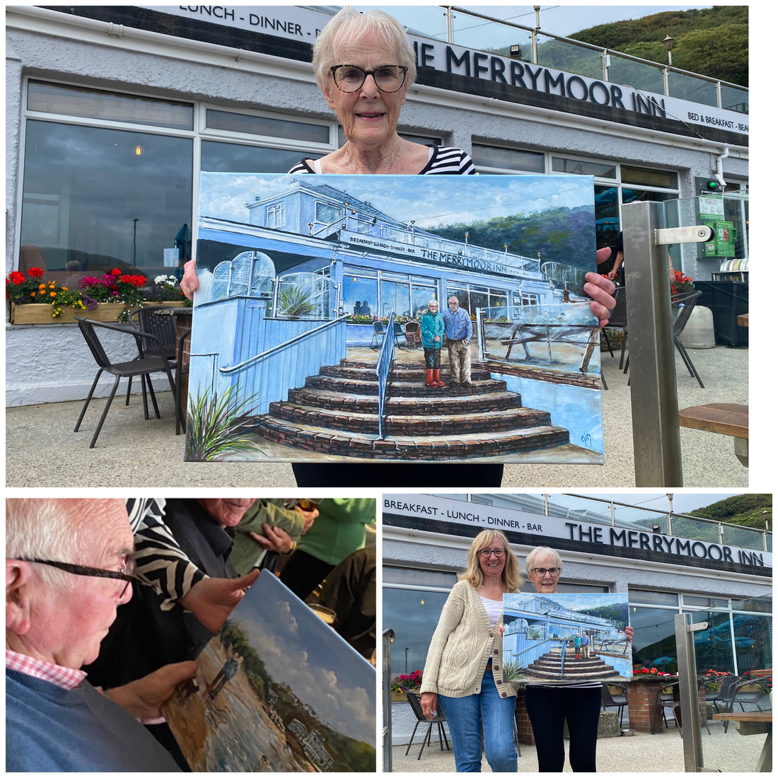 Mawgan Porth Artist Paints 80th Birthday Gift