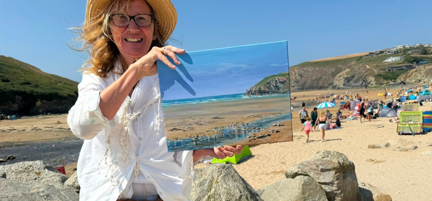 Artist in Mawgan Porth | Painting Cornwall’s Coast