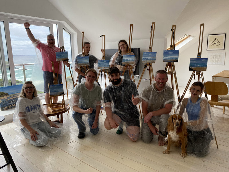 Fabulous painting lesson with an amazing family… The smiles say it all!
