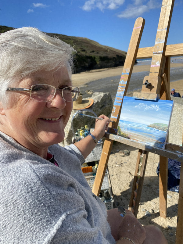 A Serene Day of Painting at Mawgan Porth