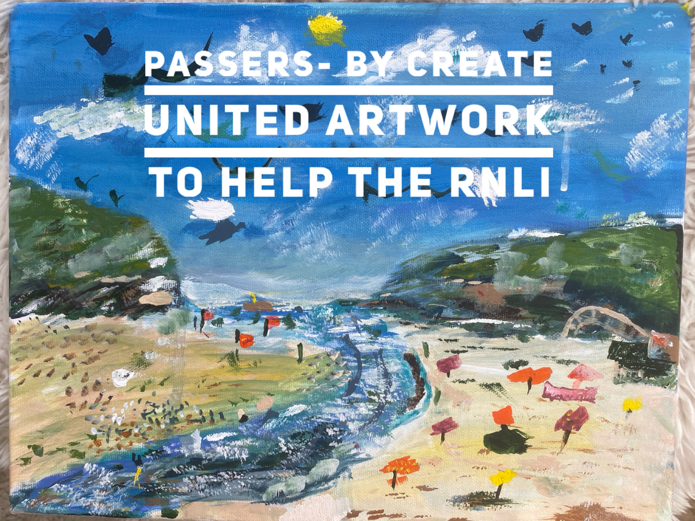 Mawgan Porth Beach Painting for the RNLI
