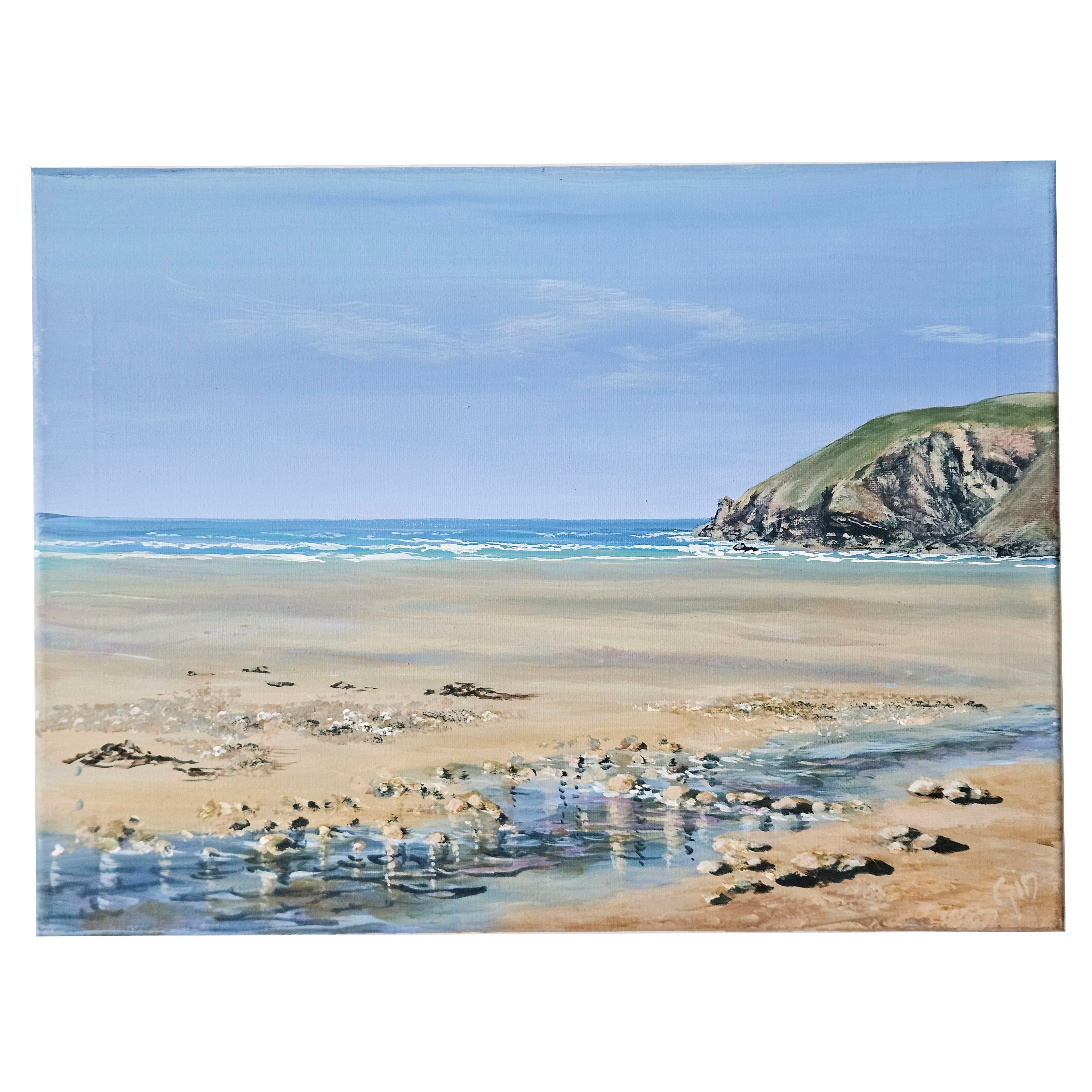 Headland and Stream, Mawgan Porth