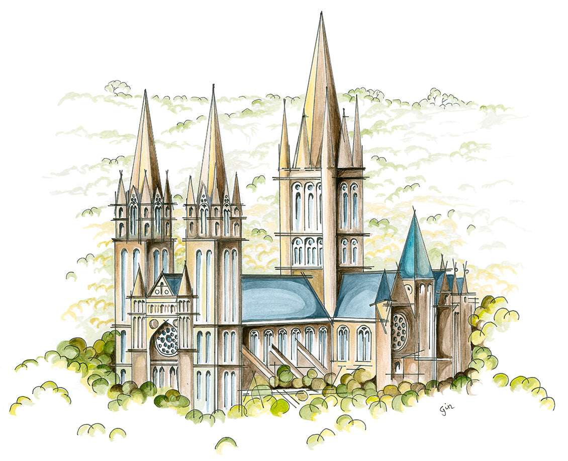 Truro Cathedral - Print | Art at the Beach | Jeanni Grant-Nelson | Mawgan Porth