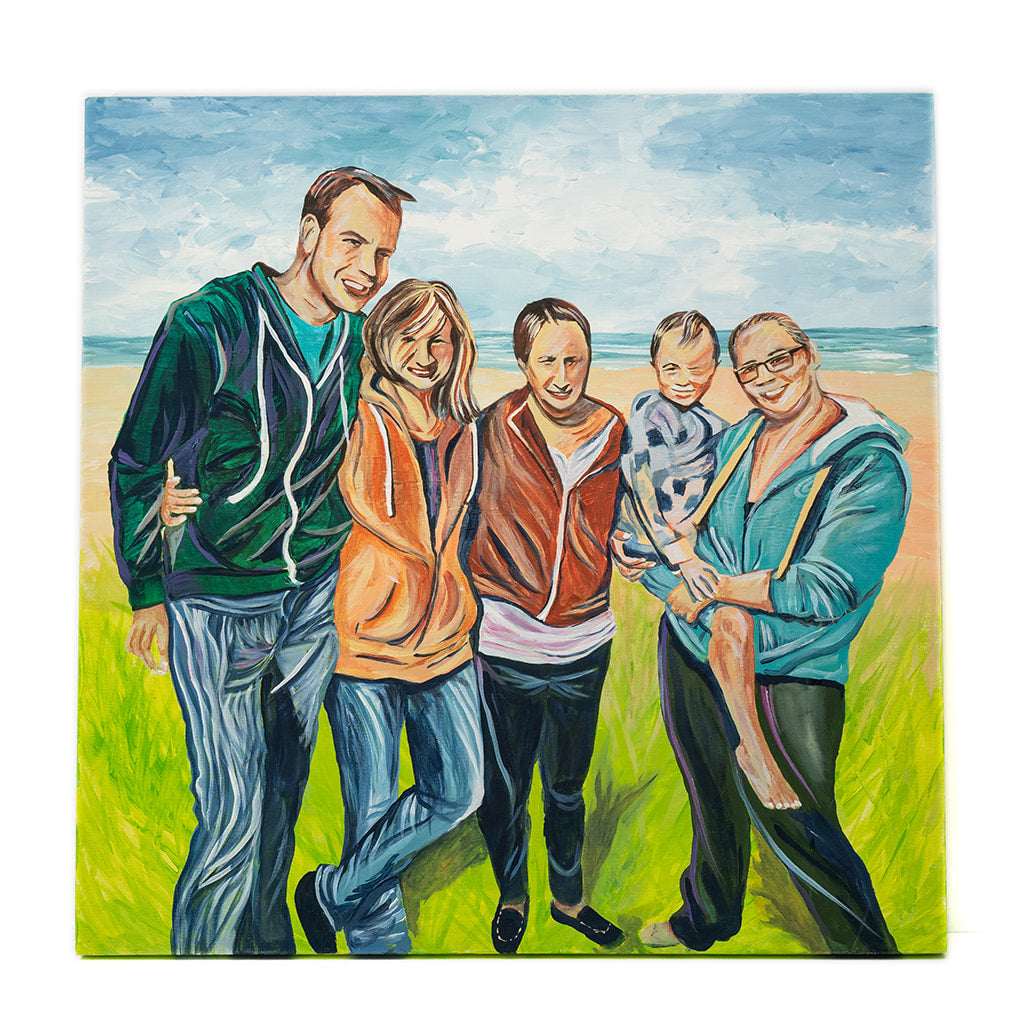 POP Art Family Portrait | Art at the Beach | Jeanni Grant-Nelson | Mawgan Porth
