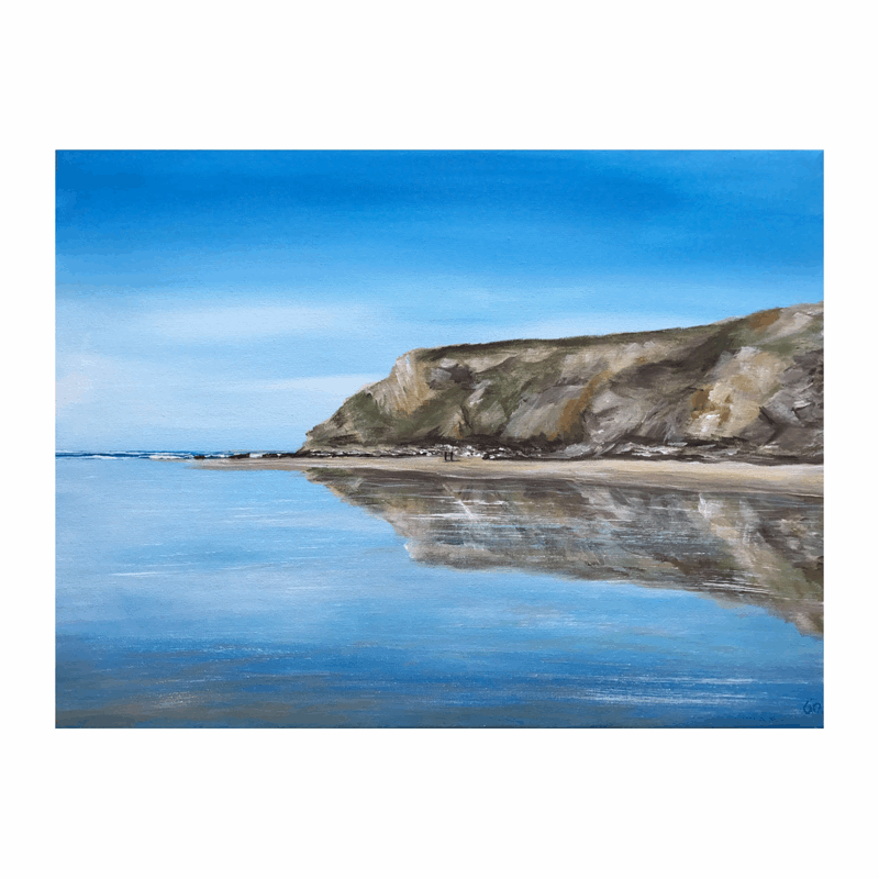 Mirror Reflection at Mawgan Porth - Print | Art at the Beach | Jeanni Grant-Nelson | Mawgan Porth