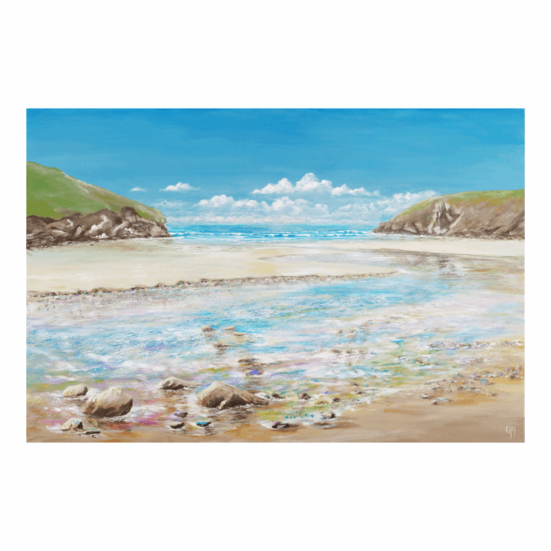 Rainbow Stream, Mawgan Porth - SOLD | Art at the Beach | Jeanni Grant-Nelson | Mawgan Porth