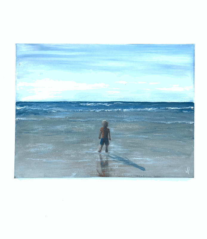 Lone Child | Art at the Beach | Jeanni Grant-Nelson | Mawgan Porth