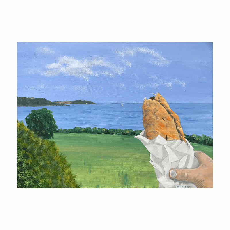 Pasty points east across Falmouth Bay - Print | Art at the Beach | Jeanni Grant-Nelson | Mawgan Porth