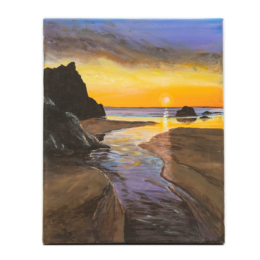 Mawgan Porth Sunset | Art at the Beach | Jeanni Grant-Nelson | Mawgan Porth