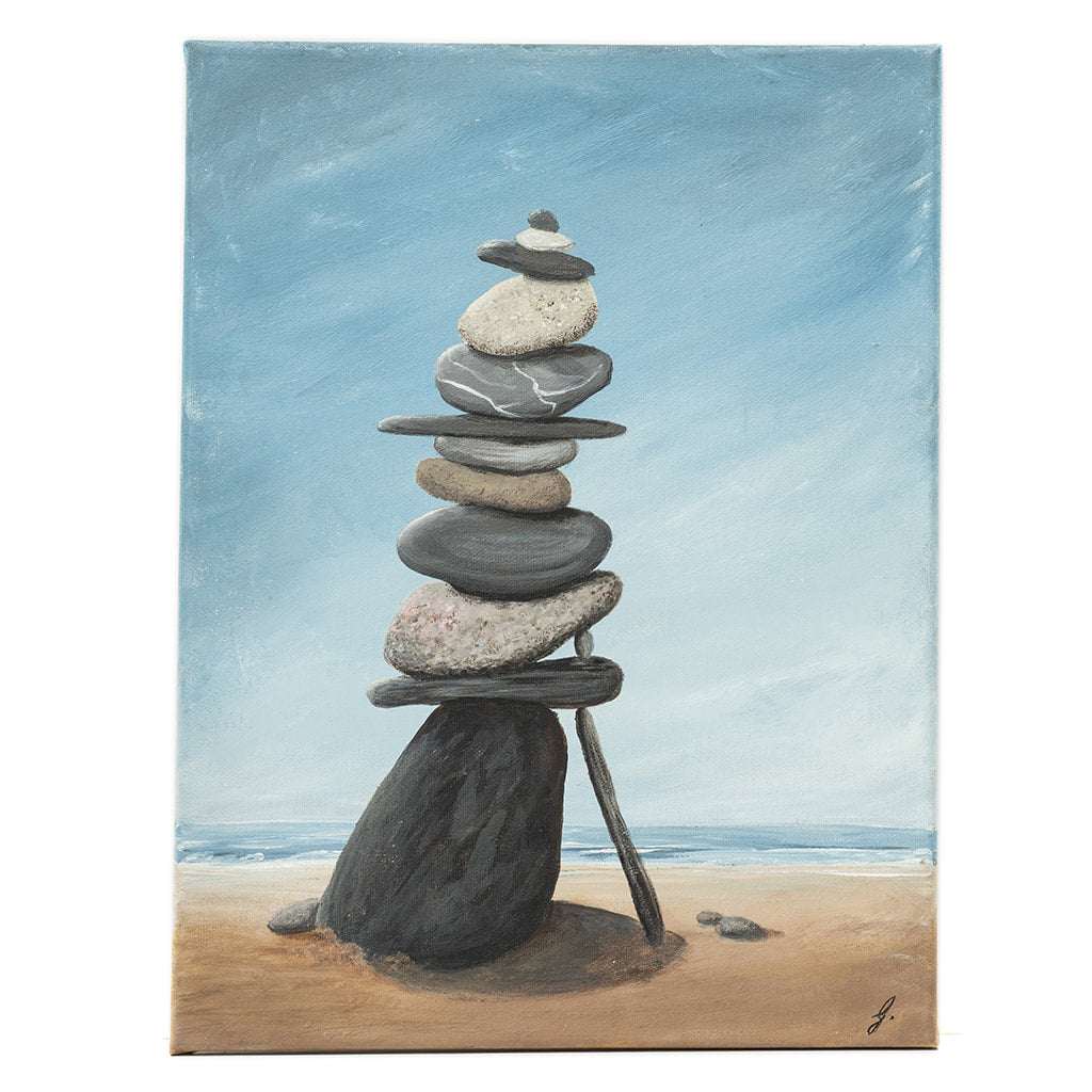 Stacked Pebbles. | Art at the Beach | Jeanni Grant-Nelson | Mawgan Porth
