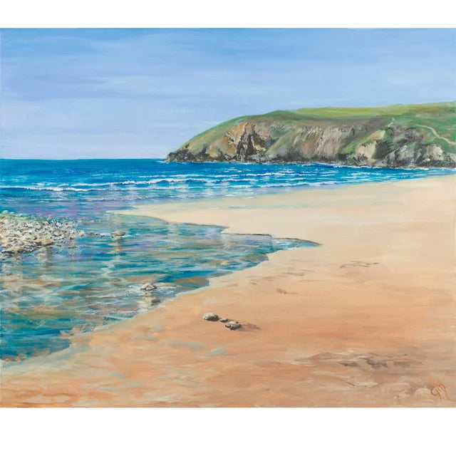 Blown Away at Mawgan Porth - Print